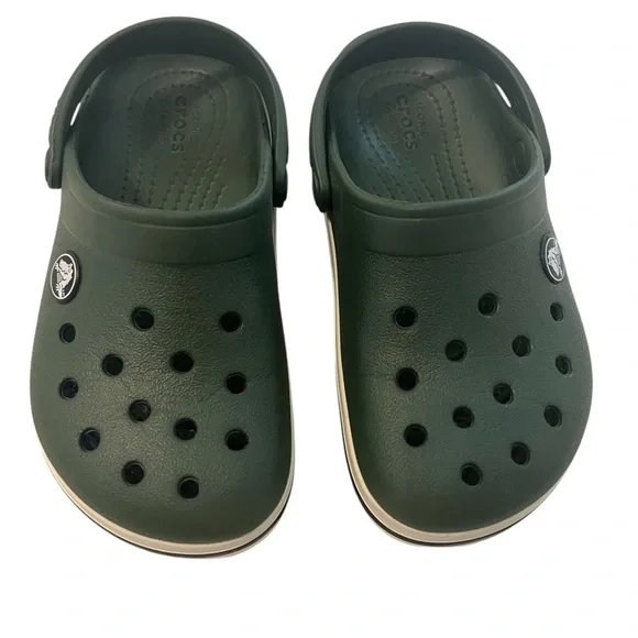 Crocs Crocband Slip On Clogs Forest Green Shoes Size c11 c 11 Little Kids Boys - Picture 3 of 10